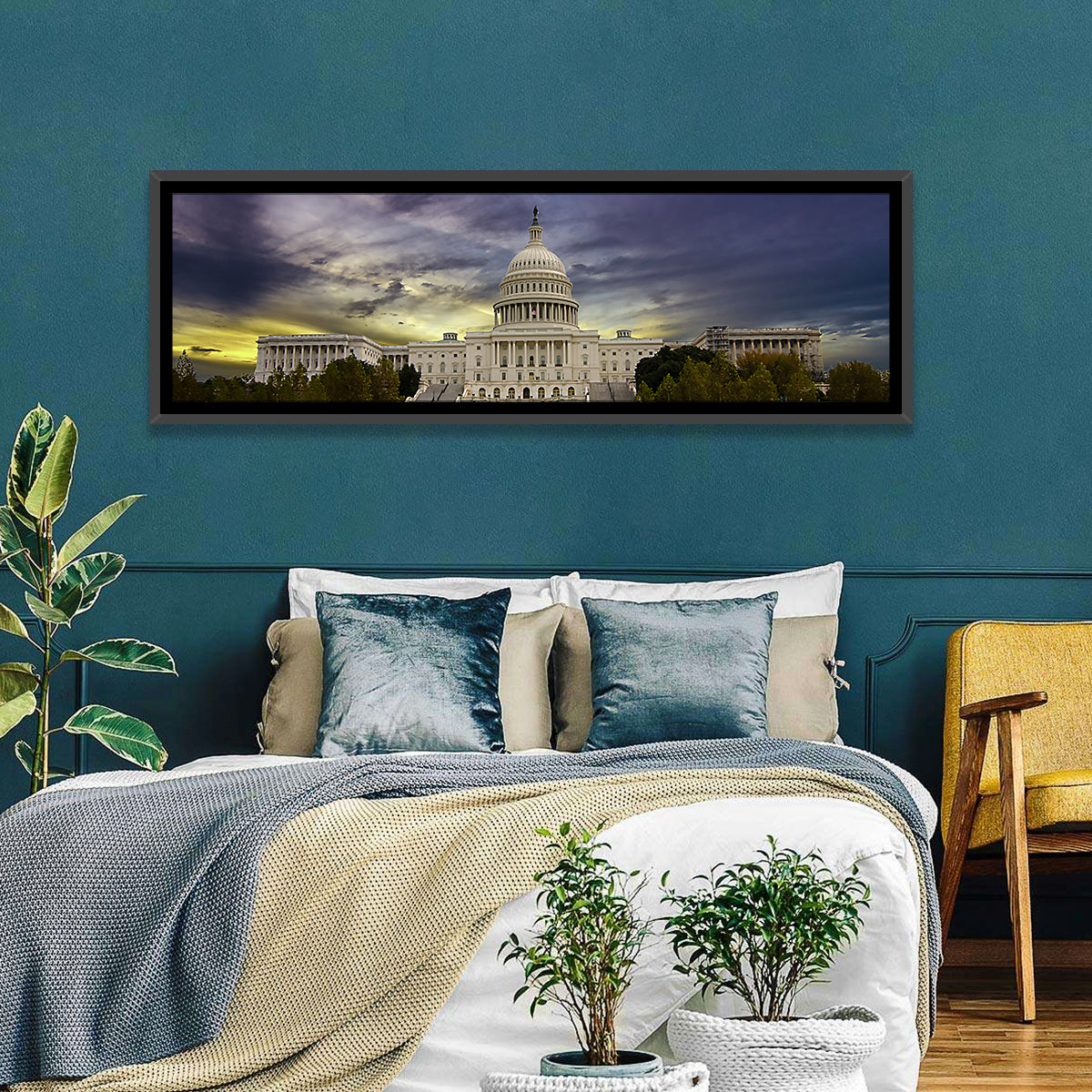 United States Capitol at Dusk Wall Art