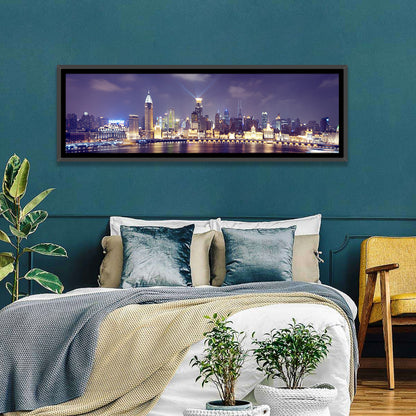 Shanghai Night Skyline Wall Art