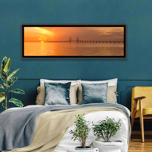 Oresunds Bridge Sunset Wall Art