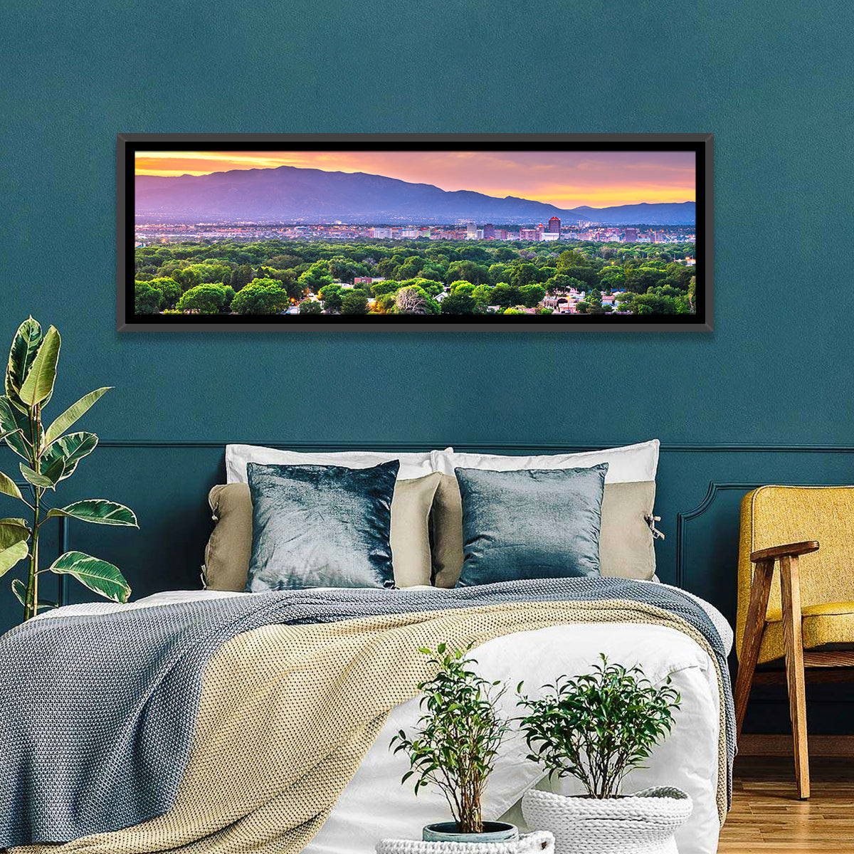 Albuquerque Skyline at Dusk Wall Art