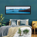Calm Blue Lake with Coastal Cliffs Wall Art