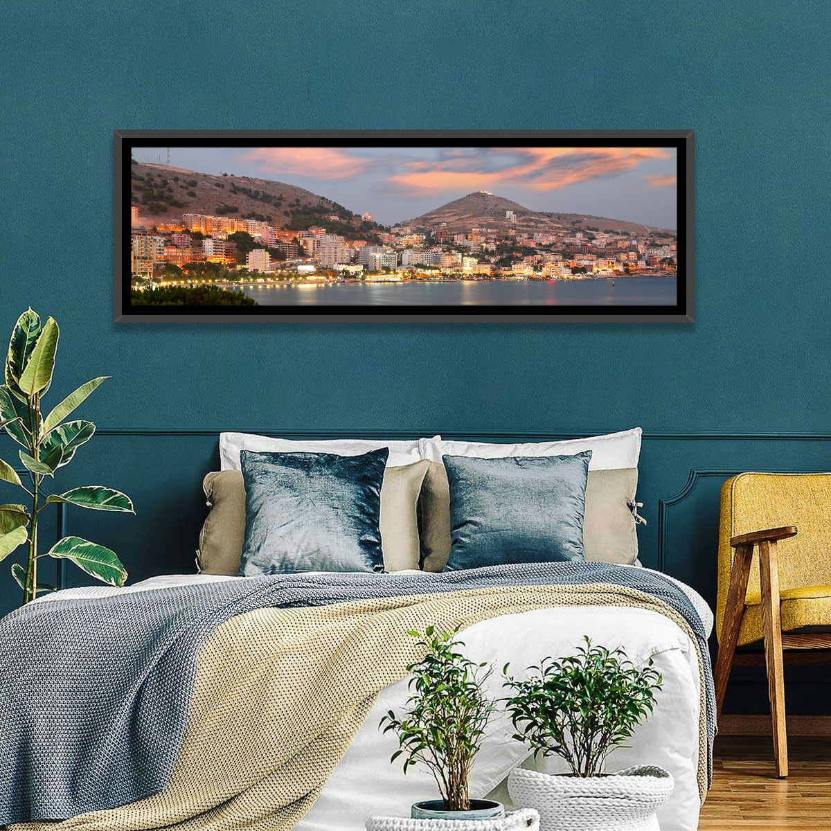 Sarandë Bay at Dusk Wall Art
