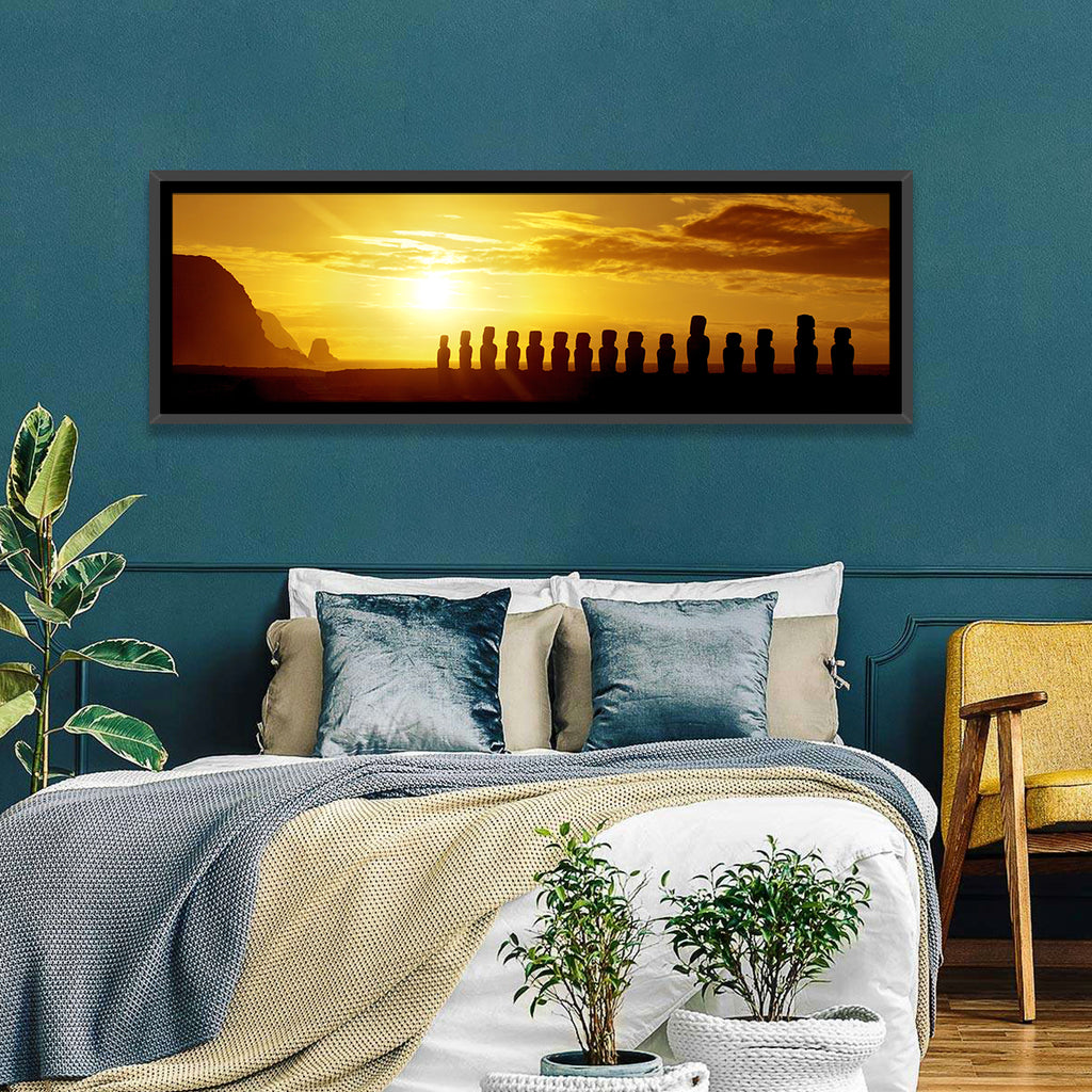 Easter Island Moai at Sunset Wall Art