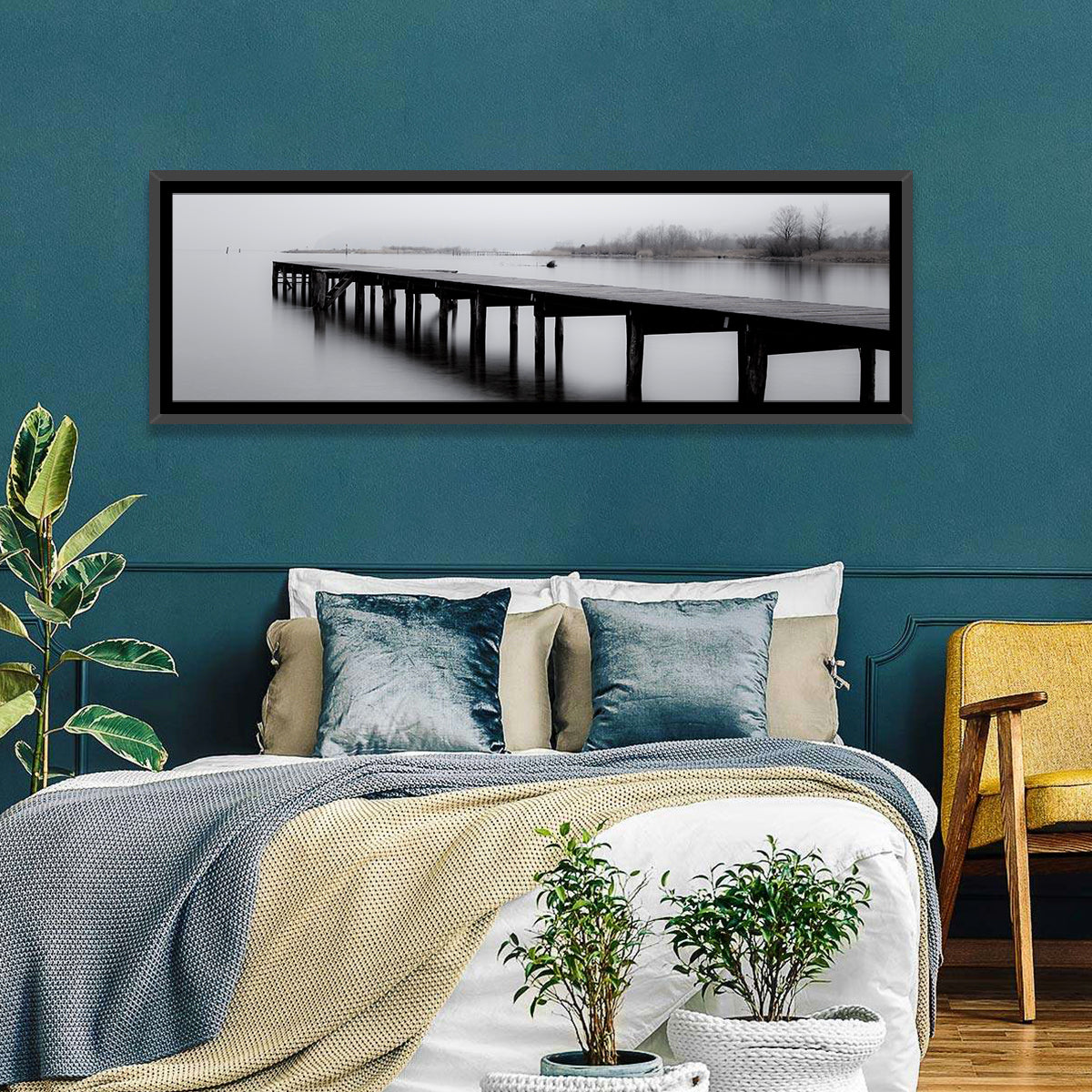 Wooden Lake Jetty Wall Art