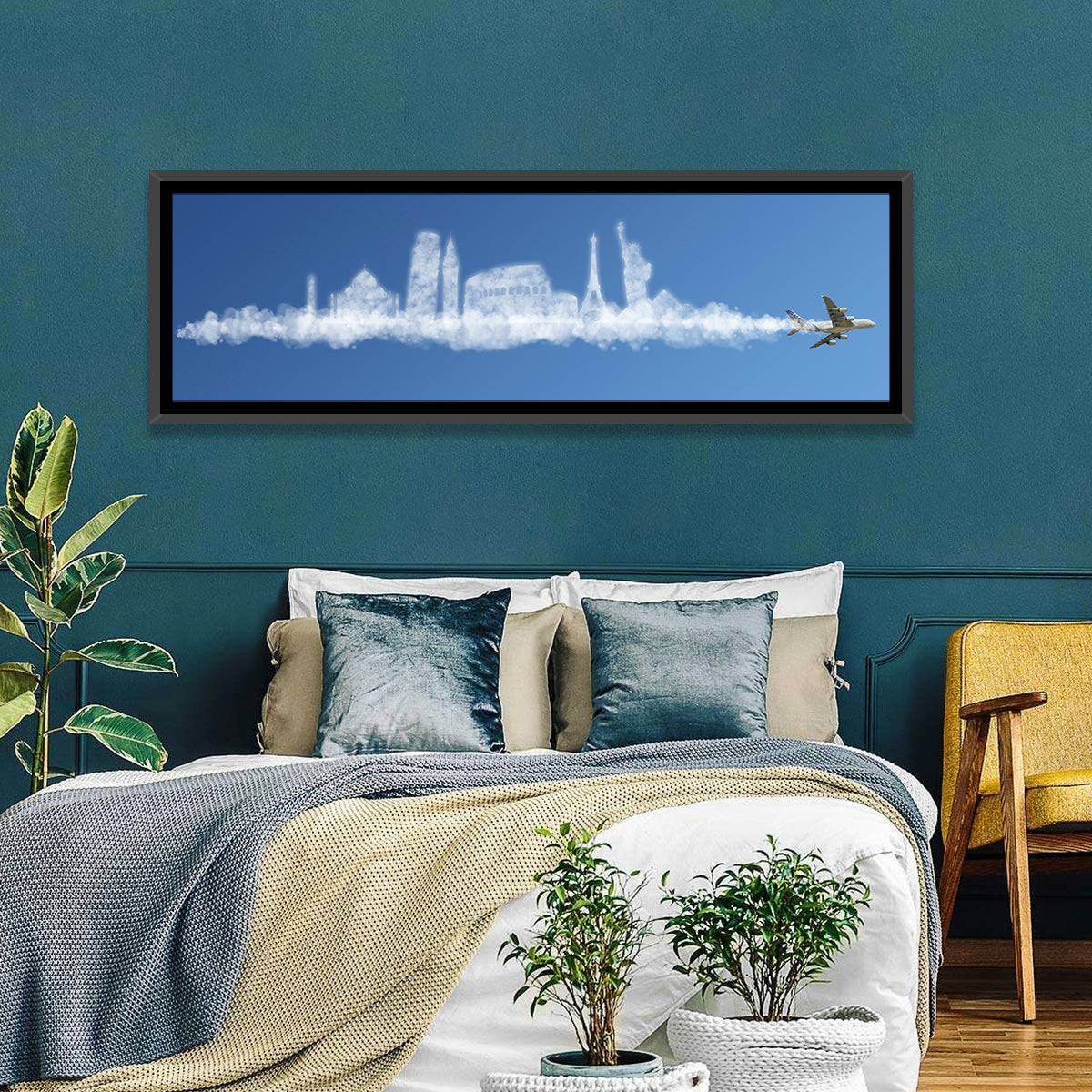 World Tour Cloud Skyline Wall Art