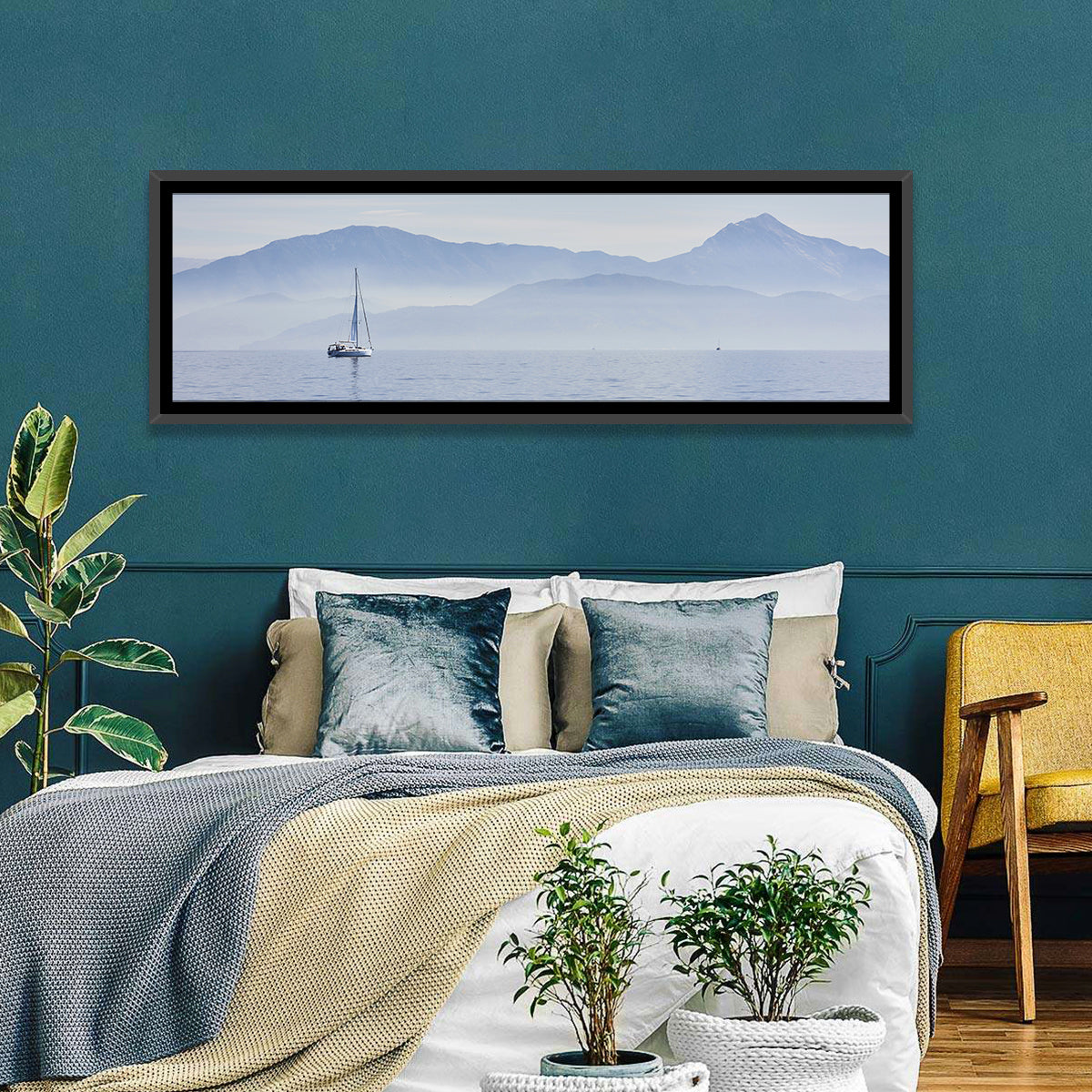 Boat & Calm Sea Wall Art