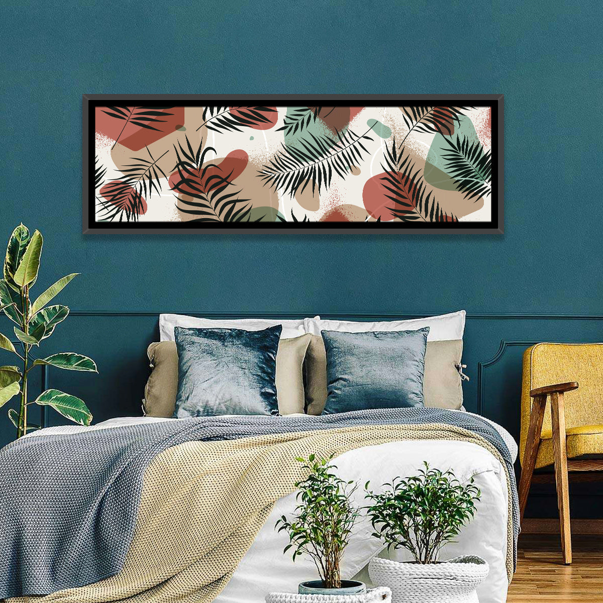 Geometric Tropical Pattern Wall Art