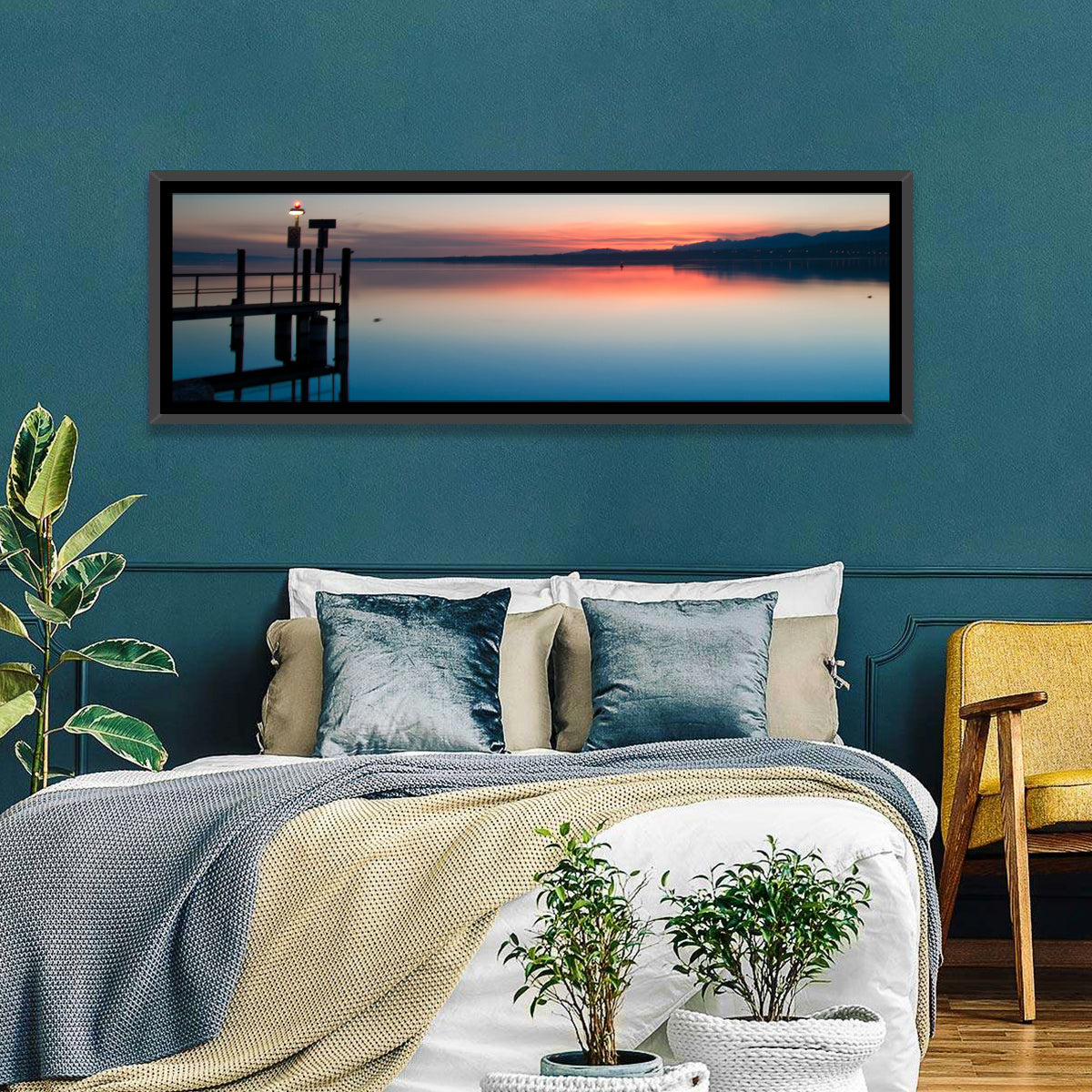 Lake Geneva Sunrise Pier Wall Art