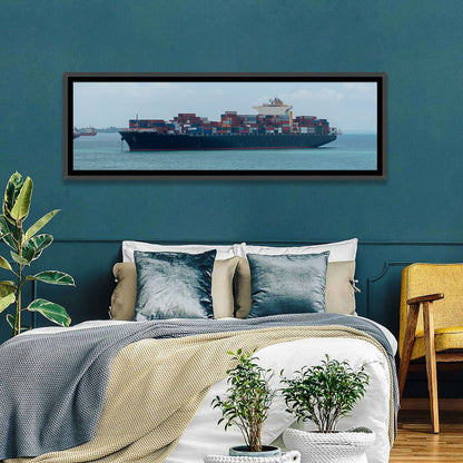 Harbor Container Ship at Sea Wall Art