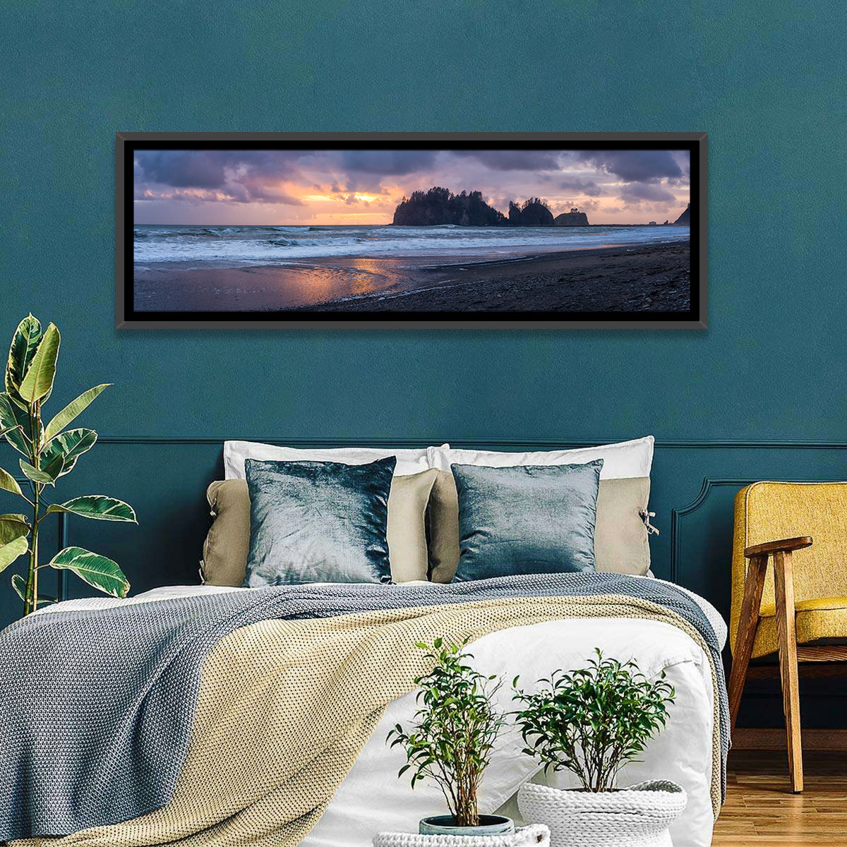 Rialto Beach Sea Stacks at Sunset Wall Art