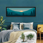 Black Forest Sunset Illustration Wall Art