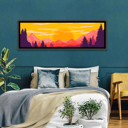 Crimson Peaks at Sunset Wall Art