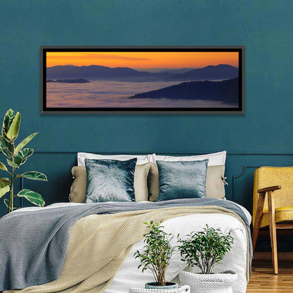 Cloud Sea Over Mountains at Golden Dawn Wall Art