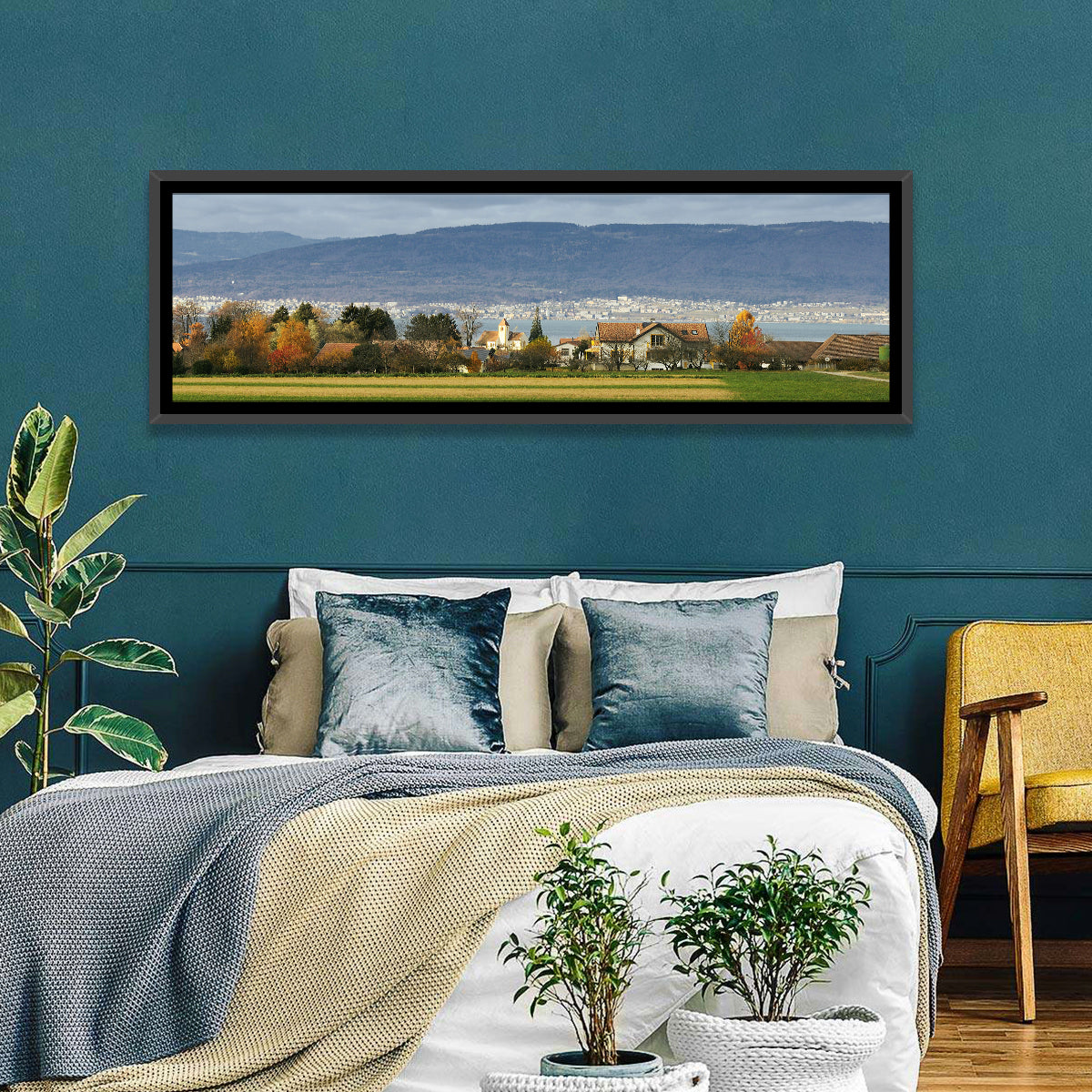 Lake Neuchatel Countryside View Wall Art