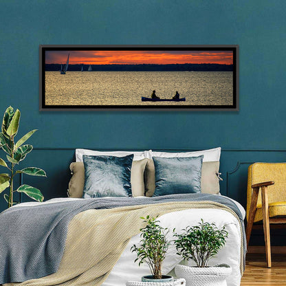 Ottawa River Sunset Canoe Wall Art