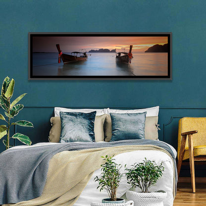 Phi Phi Longtail Boats at Golden Hour Wall Art