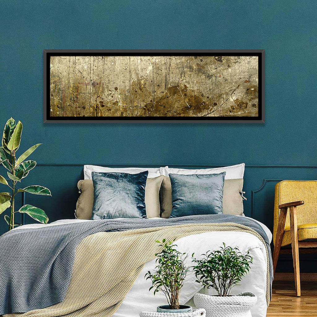 Gold Leaf Workbench Texture Abstract Wall Art