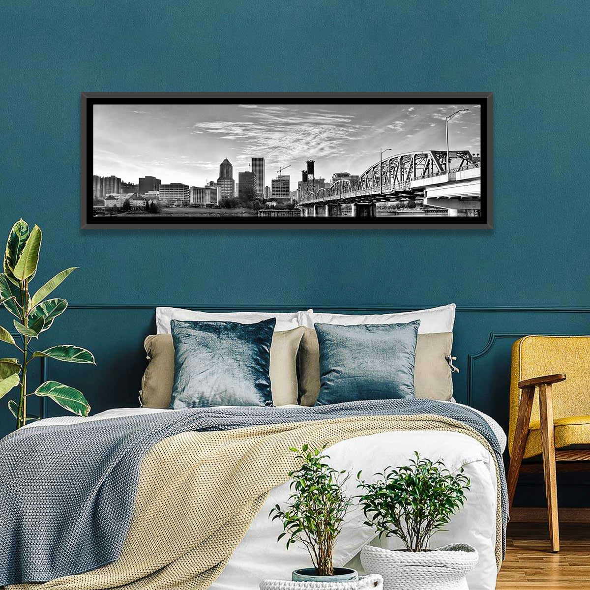 Portland Hawthorne Bridge Skyline Wall Art