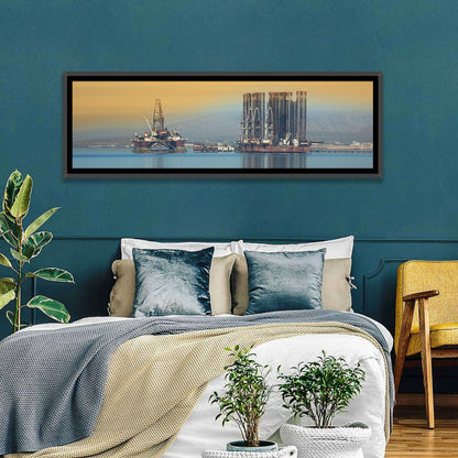 Baku Oil Rigs at Dusk Wall Art