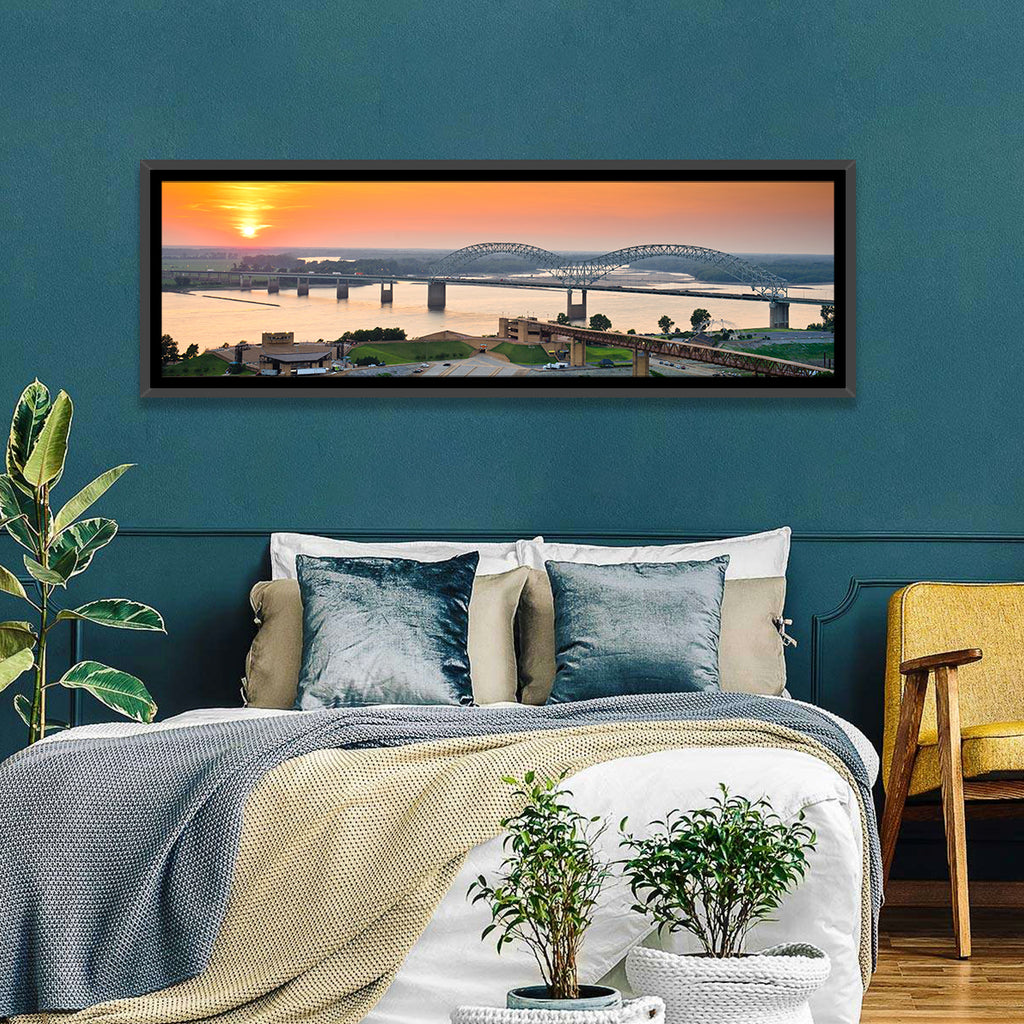 Hernando De Soto Bridge at Sunset Wall Art