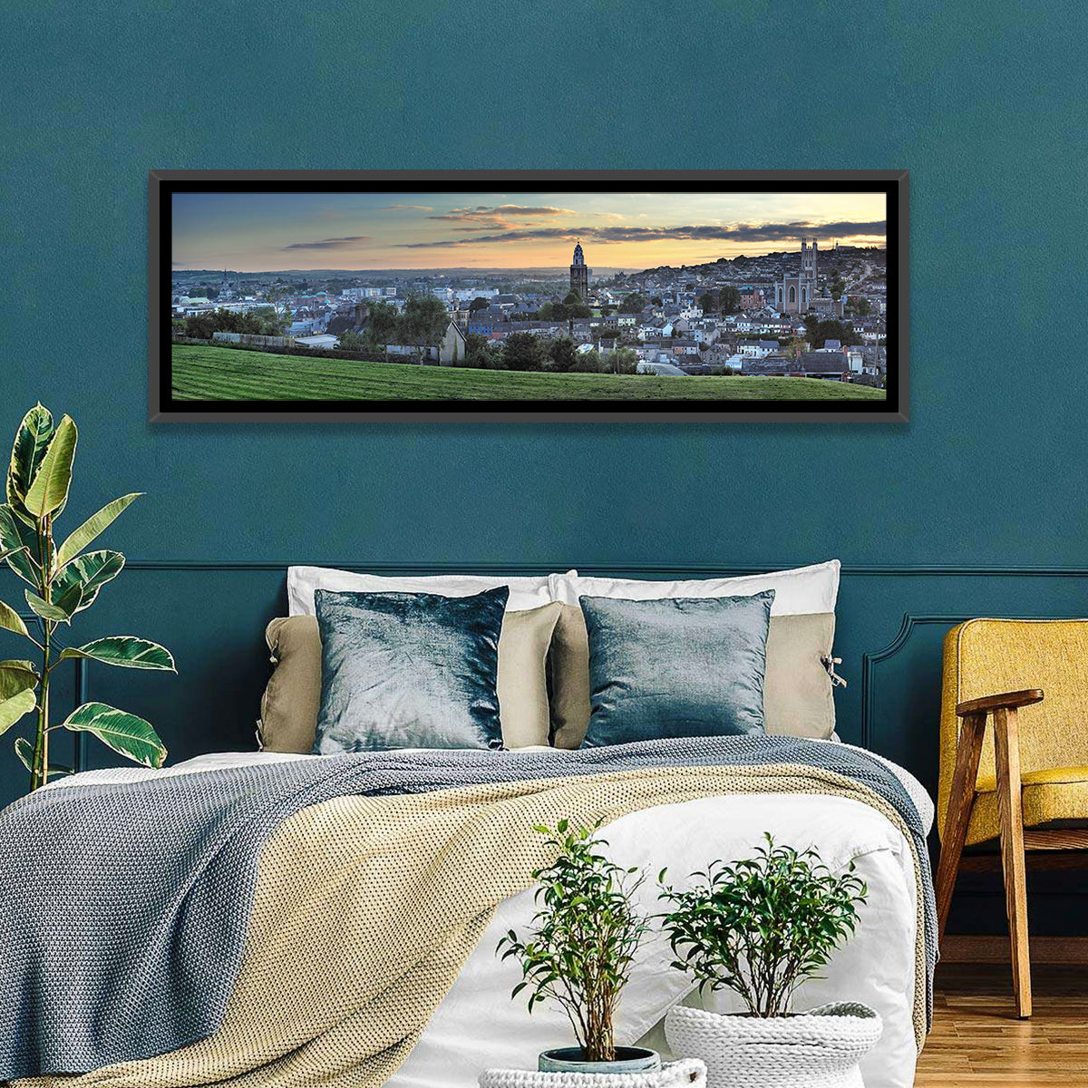 Cork Sunset Skyline Wall Art