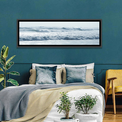 Misty Horizon Ocean Waves Wall Art