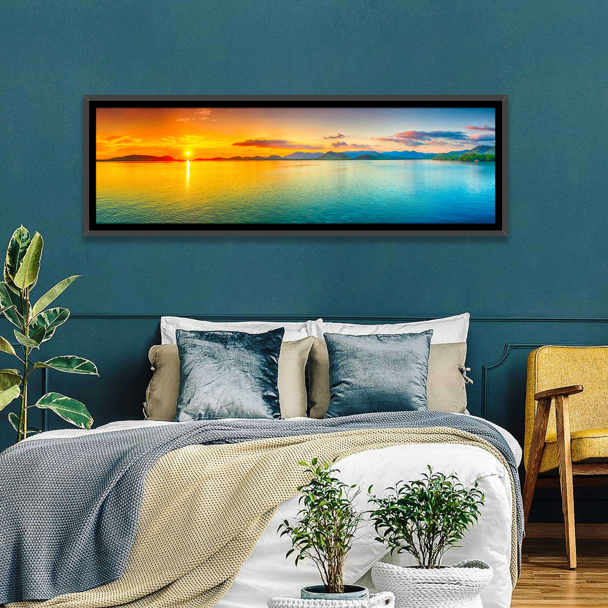 Golden Lake Sunrise Wall Art