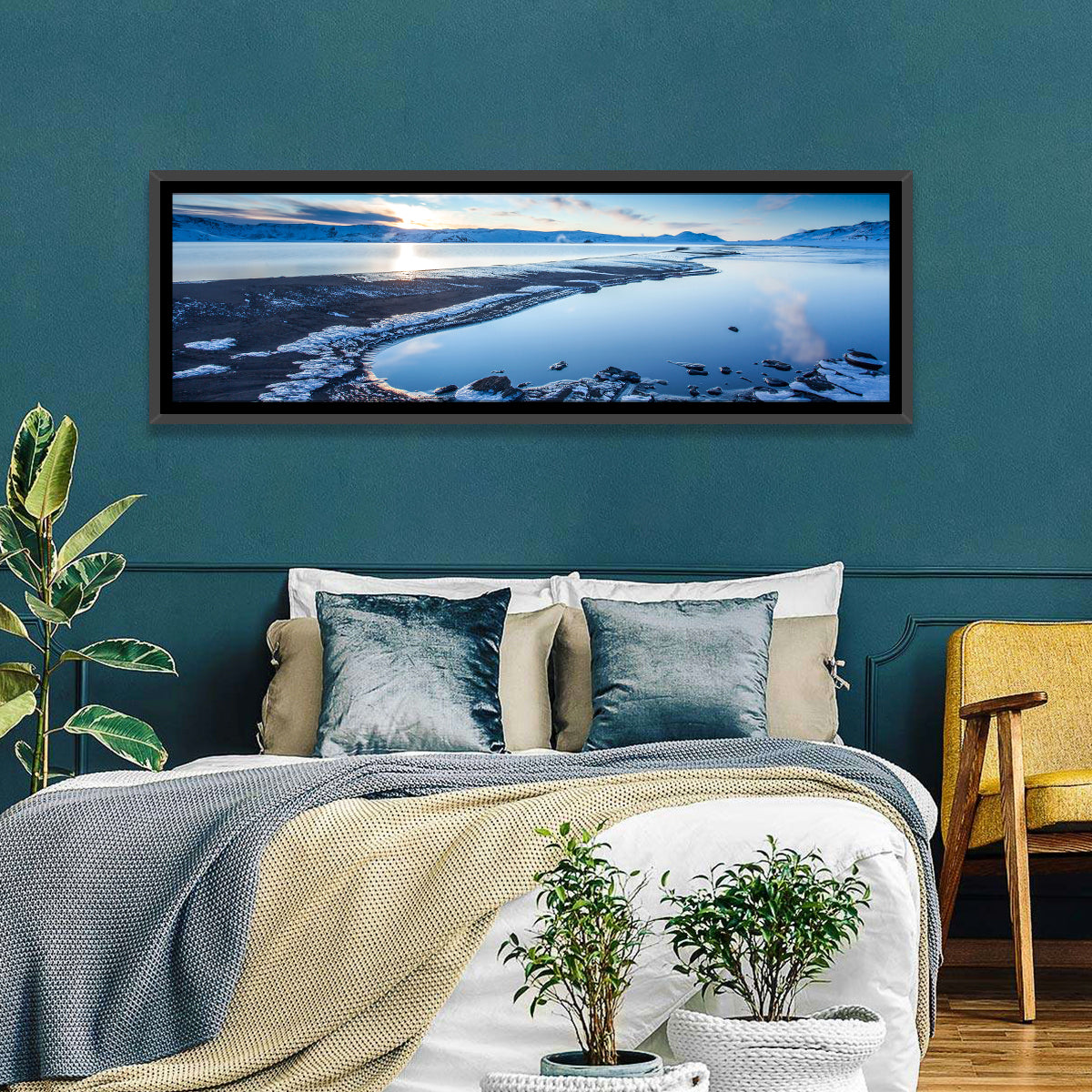 Lake Kleifarvatn Icy Shoreline Wall Art