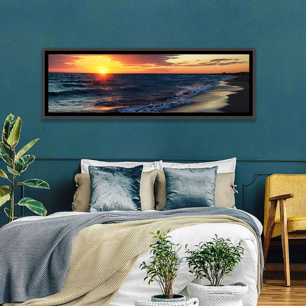 Lake Balkhash Golden Dusk Wall Art