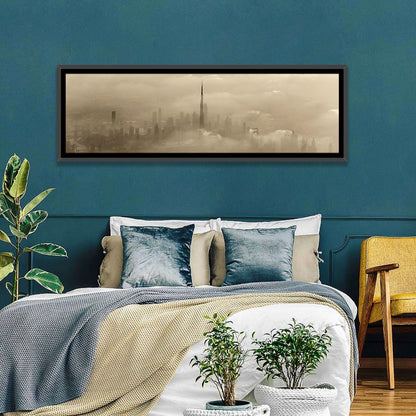 Dubai Haze Over Burj Khalifa Wall Art
