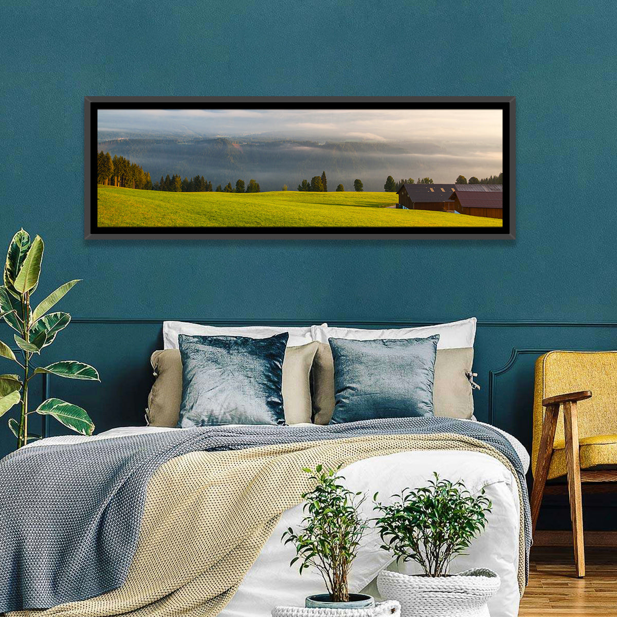 Sunlit Mountain Clouds Wall Art