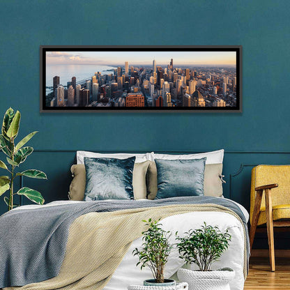 Chicago Skyline at Golden Hour Wall Art