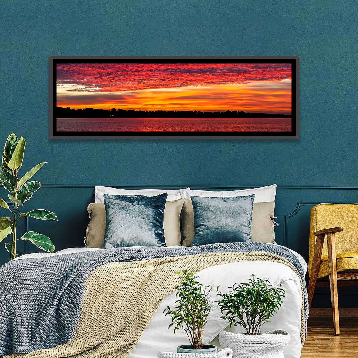 Lake Ijssel Dusk Reflection Wall Art