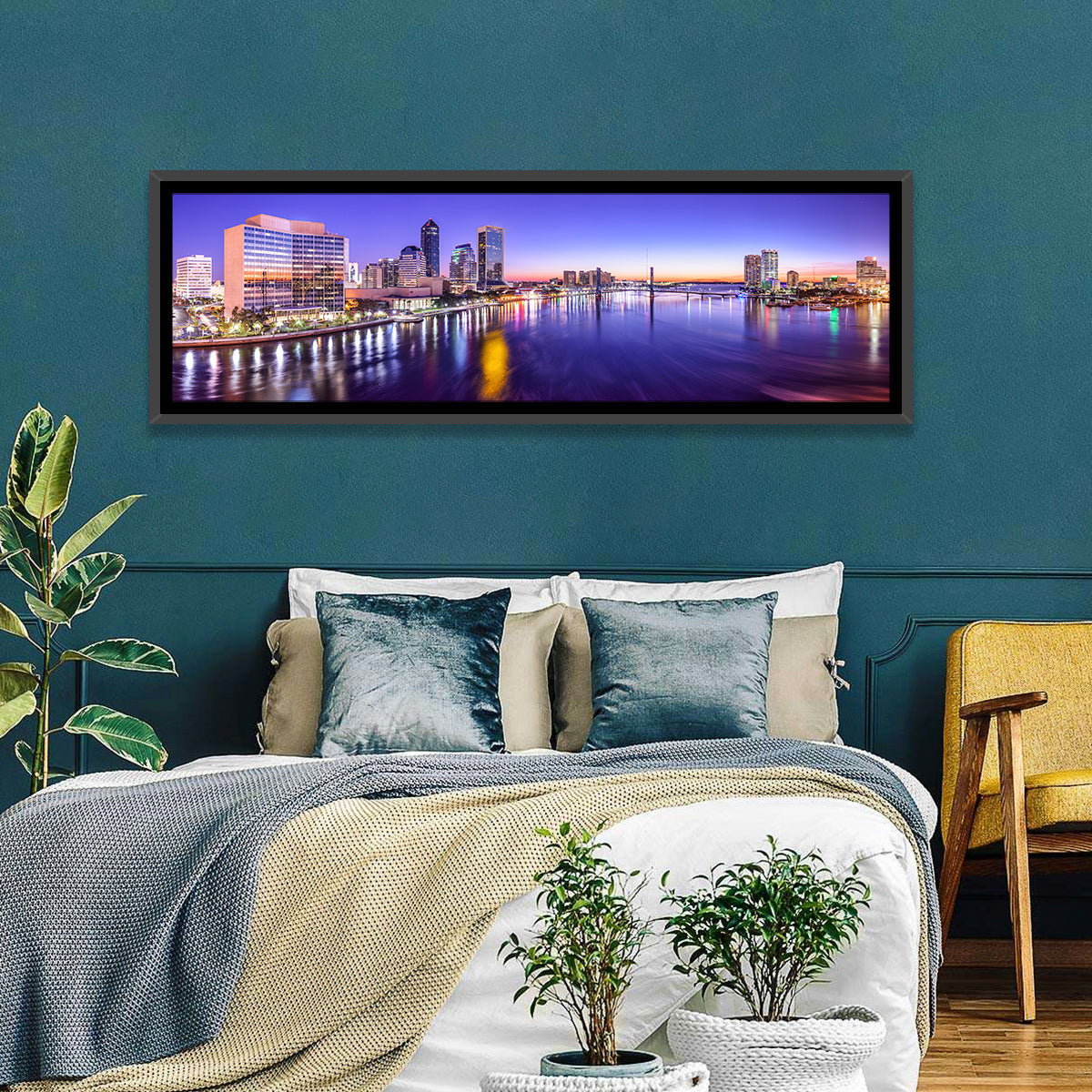 Jacksonville Twilight Skyline Wall Art