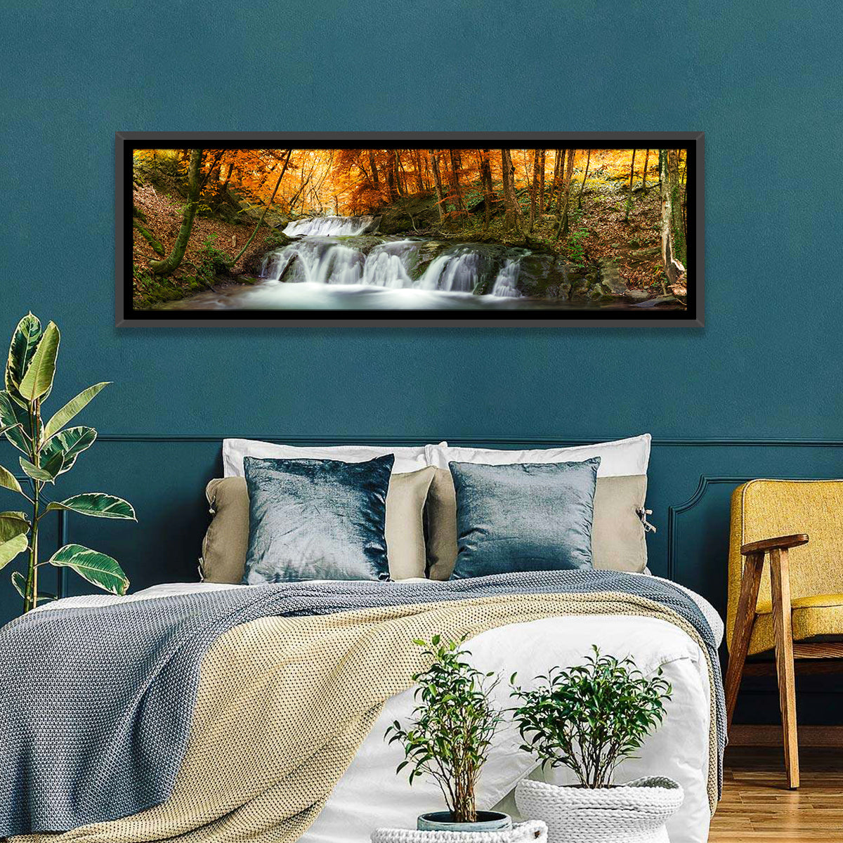 Autumn Forest Stream Wall Art