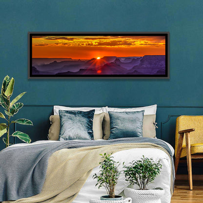 Lipan Point Sunset Sunburst Wall Art