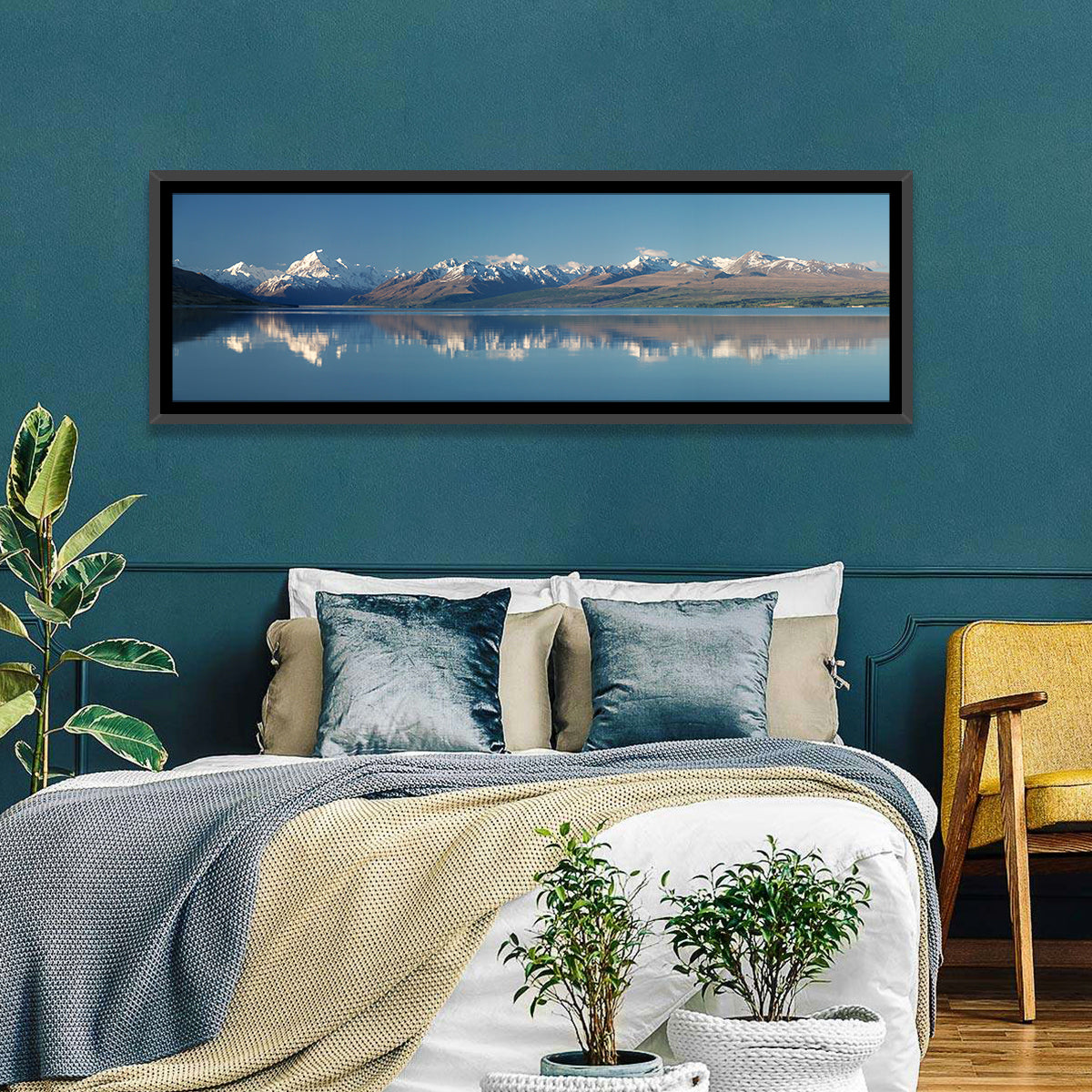 Mount Cook Reflection Over Lake Pukaki Wall Art