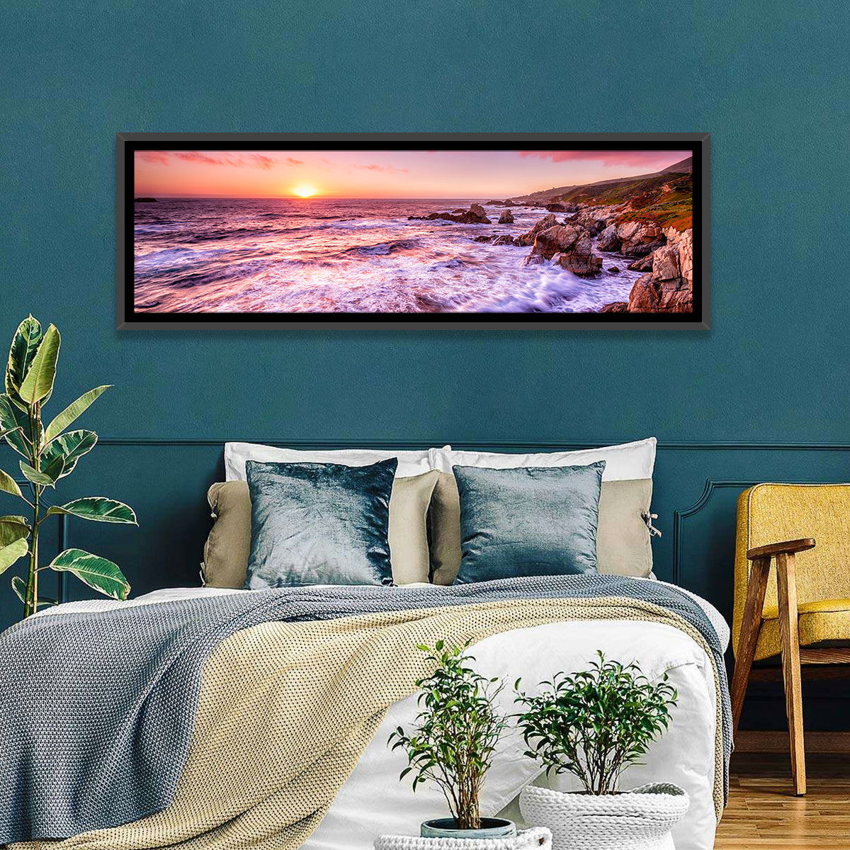 Dusk Over California Cliffs Wall Art