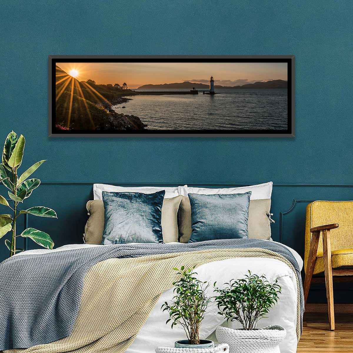 Dunollie Lighthouse Golden Hour Wall Art