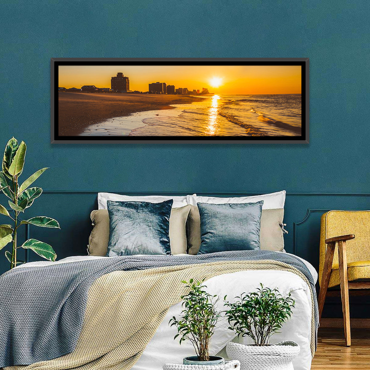 Ventnor Beach Sunrise Reflection Wall Art