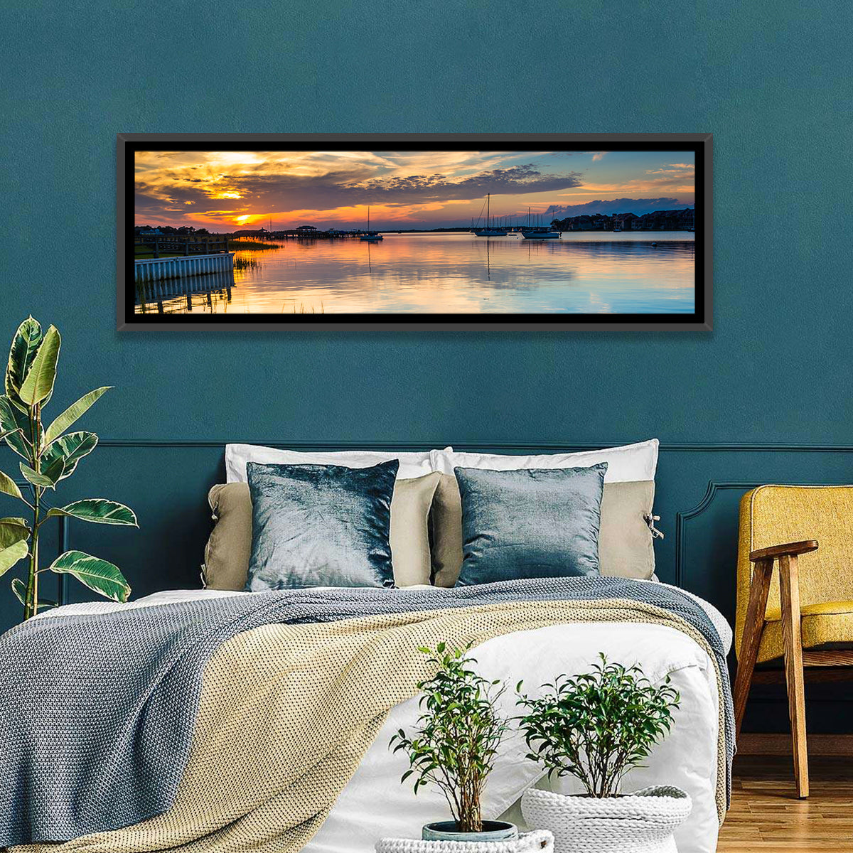 Folly River Sunset Reflection Wall Art