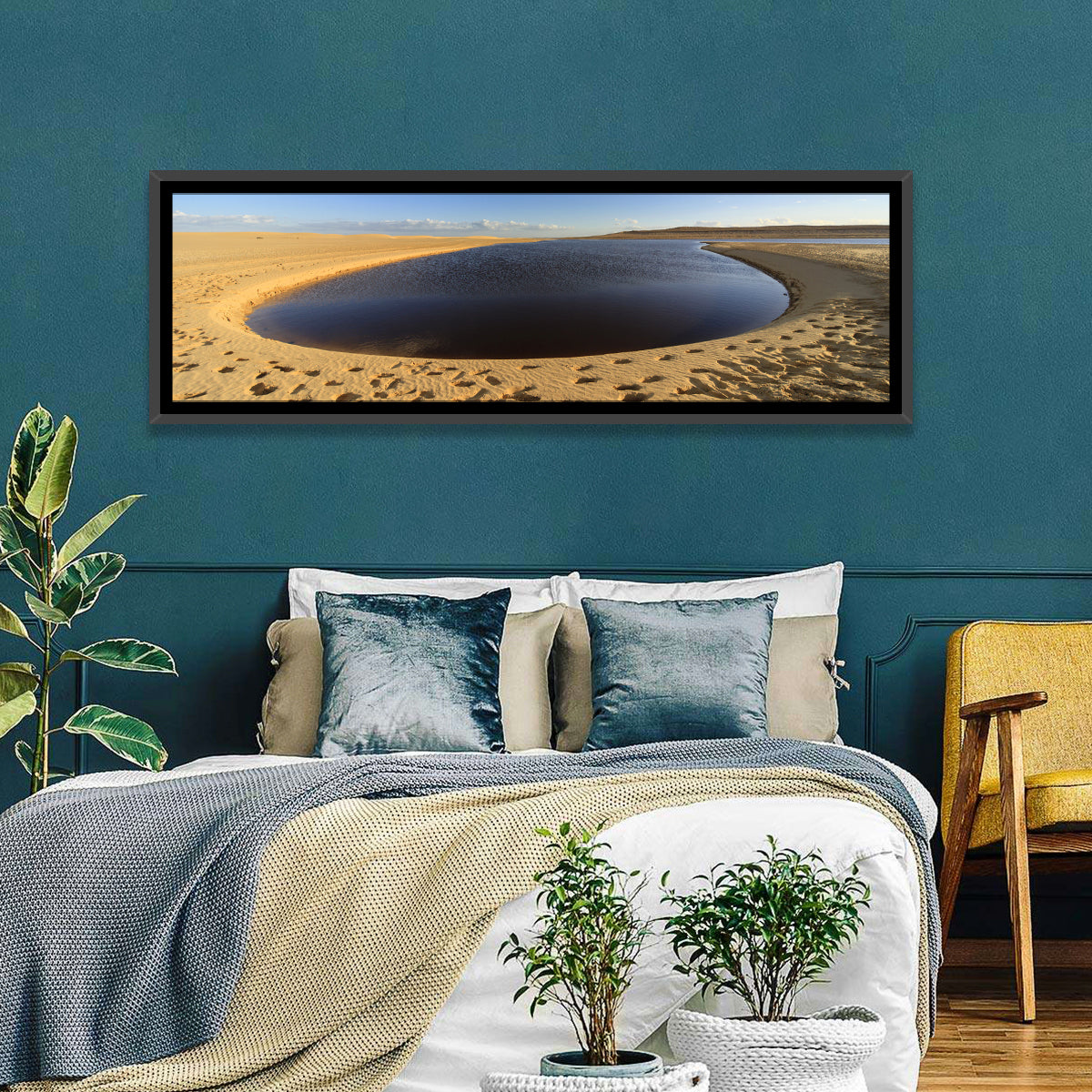 Fayoum Lake Footprints Wall Art
