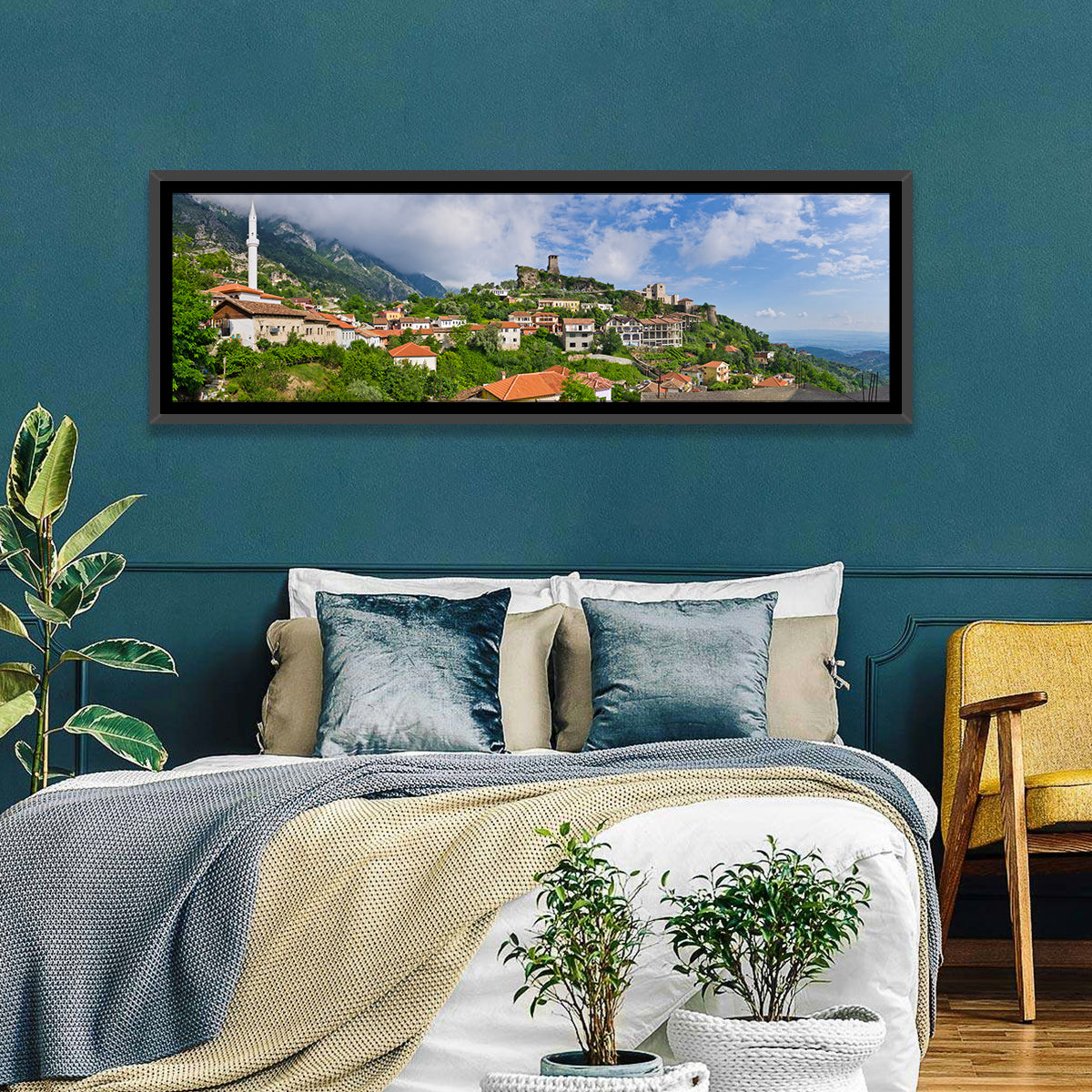 Krujë Castle Ruins, Albania Wall Art in a room, panoramic