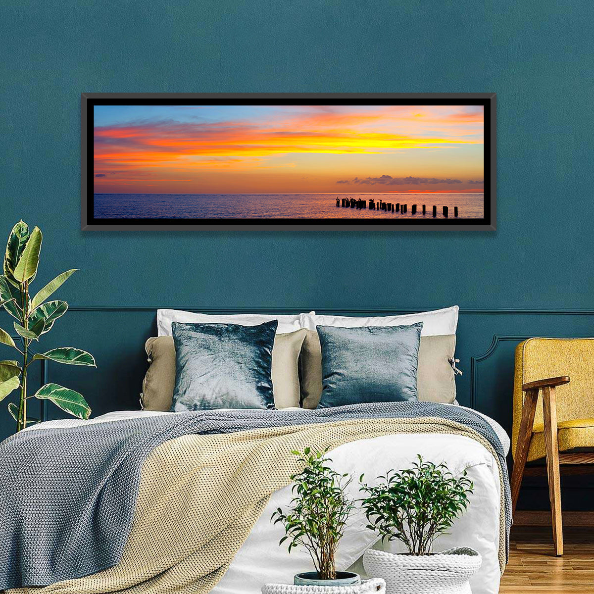 Naples Pier at Sunset Wall Art