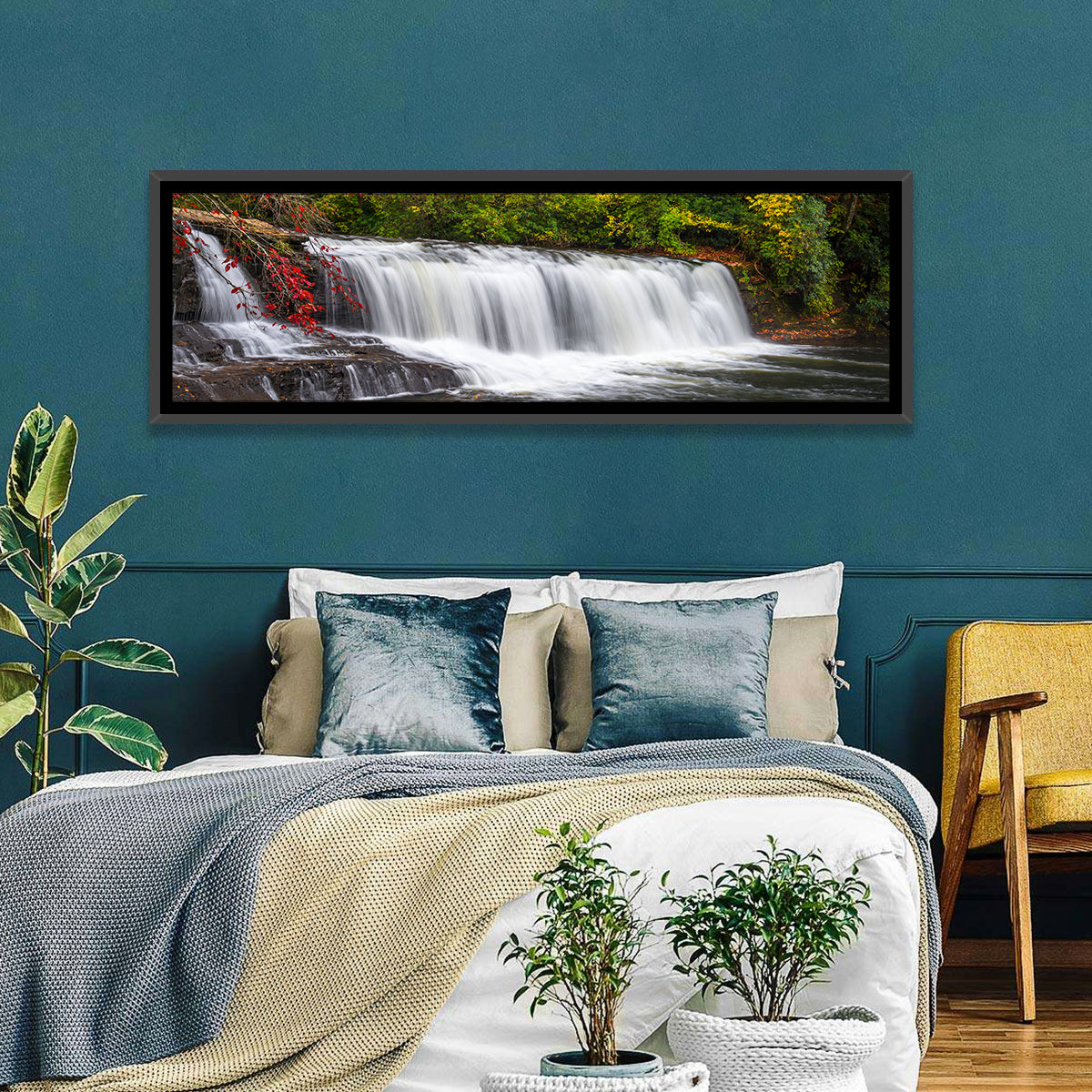 Blue Ridge Autumn Waterfall Wall Art
