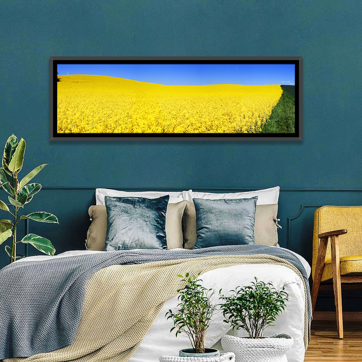 Sunlit Rapeseed Field Wall Art