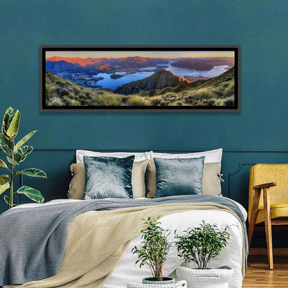 Wanaka Golden Hour Over Roys Peak Wall Art
