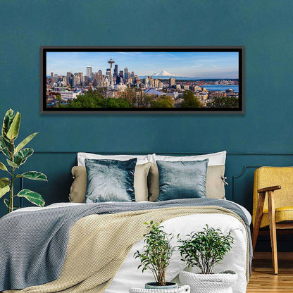 Seattle Skyline with Mount Rainier Wall Art
