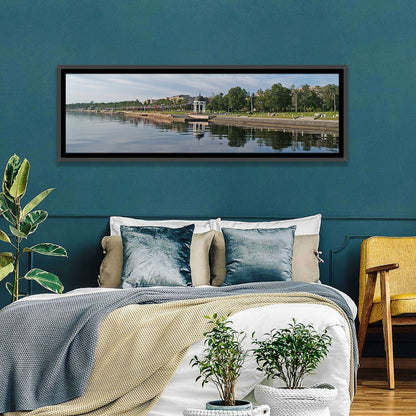Lake Onega Promenade with Gazebo Wall Art