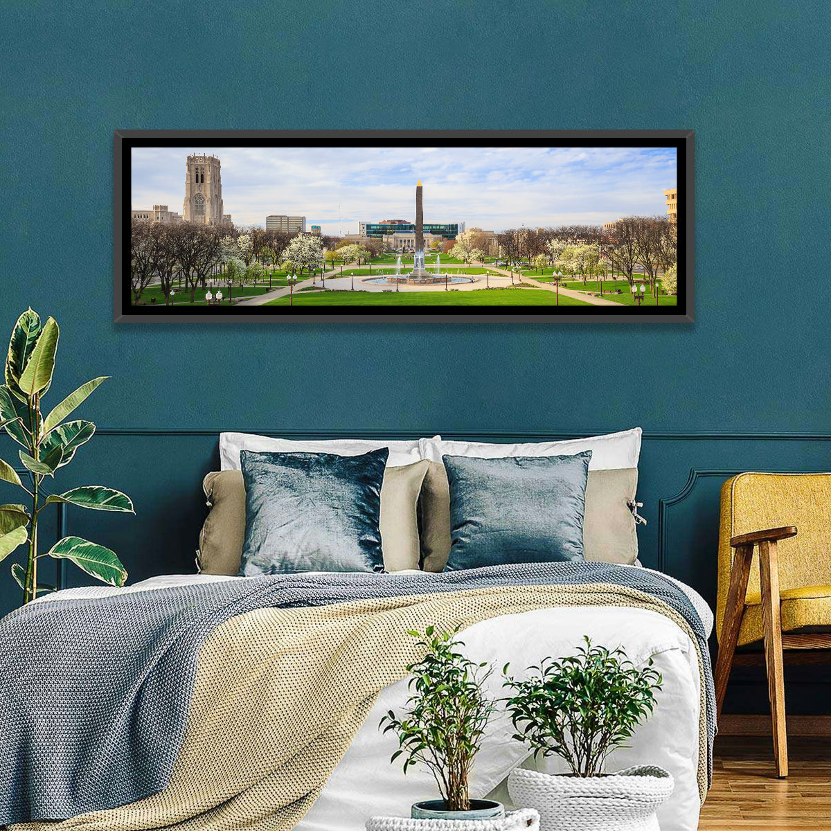 Cathedral of Learning Plaza Wall Art in a room, panoramic